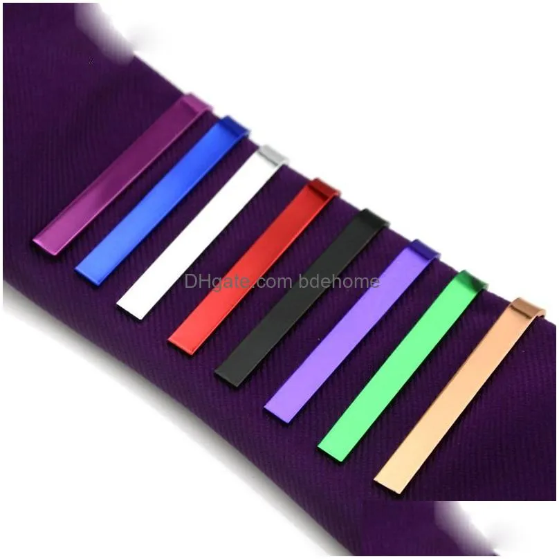 fashion ties clip multicolor metal necktie tie men party business simple jewelry accessories gift