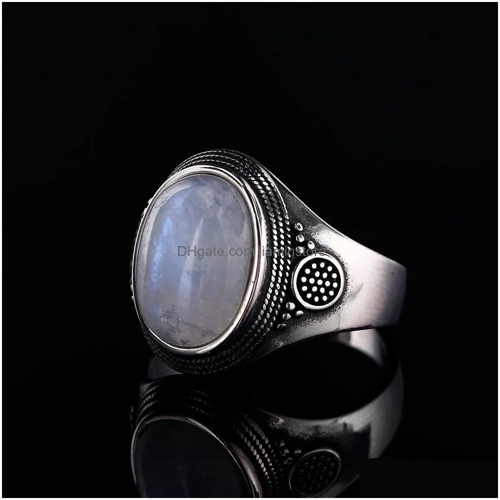 vintage moonstone rings for women jewelry finger ring female charming gift wedding statement ring