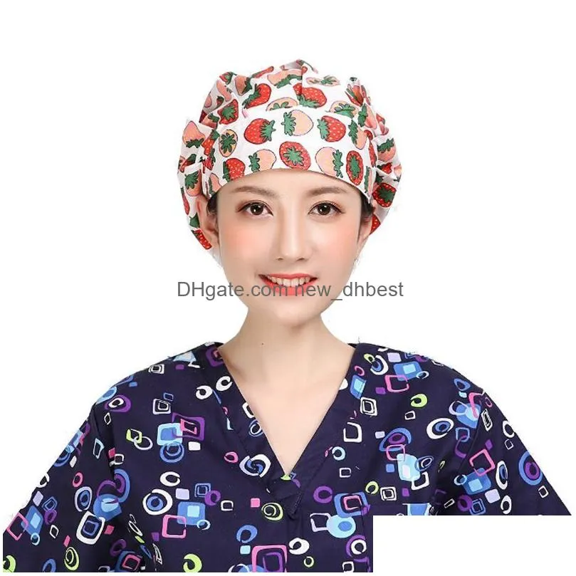 nurse beanie caps restaurant hotel kitchen chef puffy hats bakery cooking cap uni catering work hat cartoon printing coffee shop