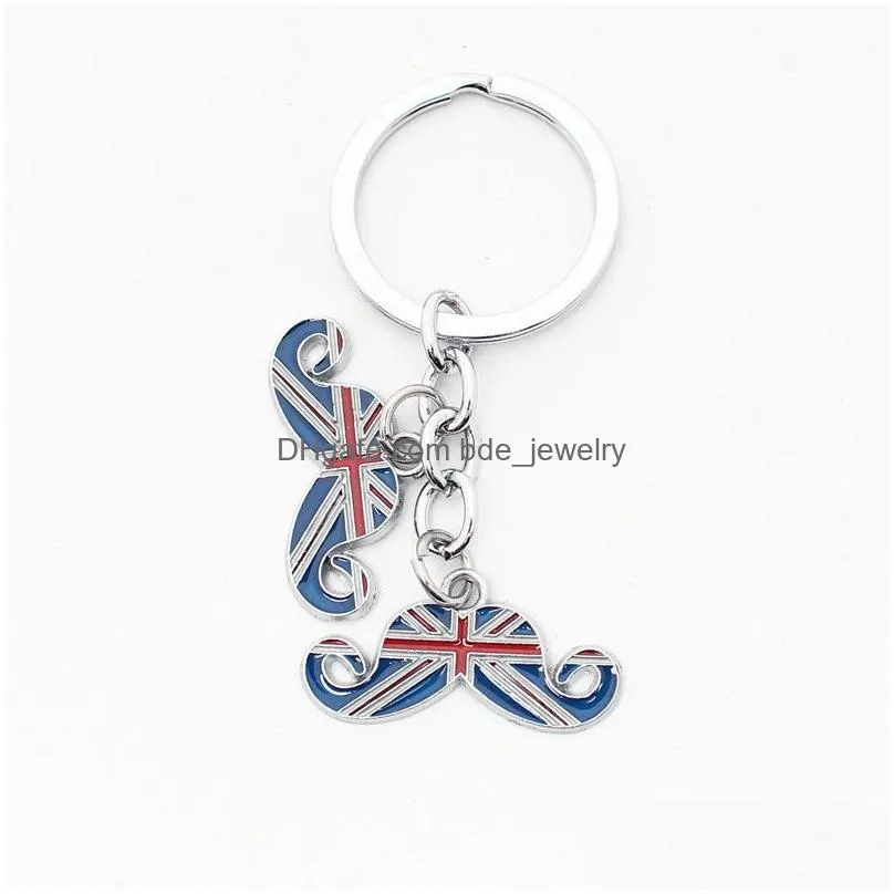 american flag women men jewelry car key chain ring holder souvenir for gift