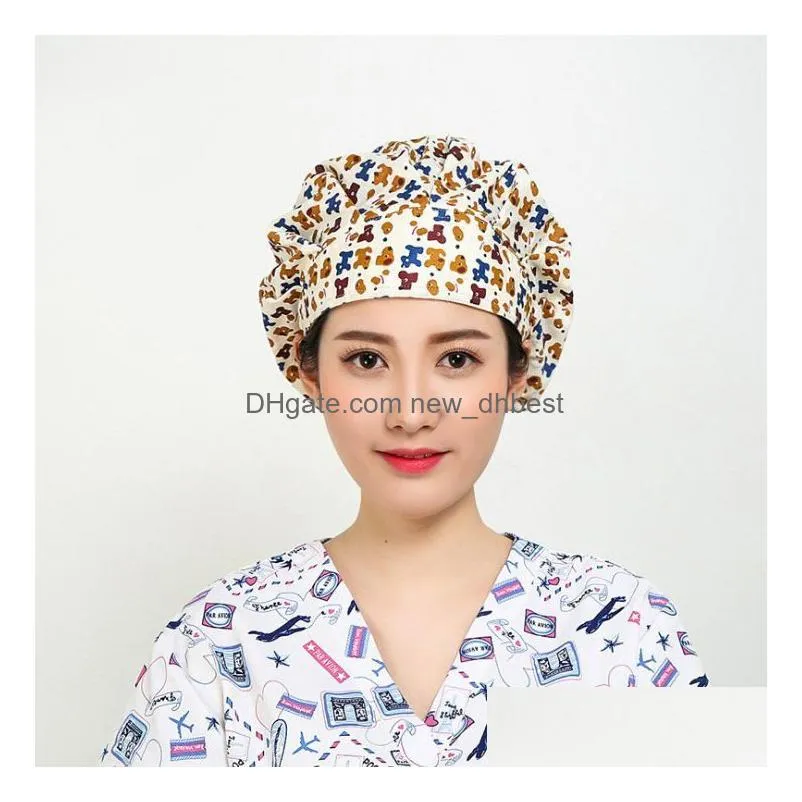 nurse beanie caps restaurant hotel kitchen chef puffy hats bakery cooking cap uni catering work hat cartoon printing coffee shop