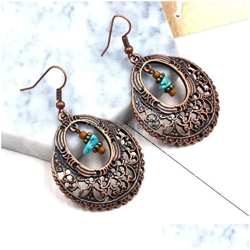 vintage bohemian ethnic tassel dangle hanging water drop earrings for women fashion jewelry accessories gifts