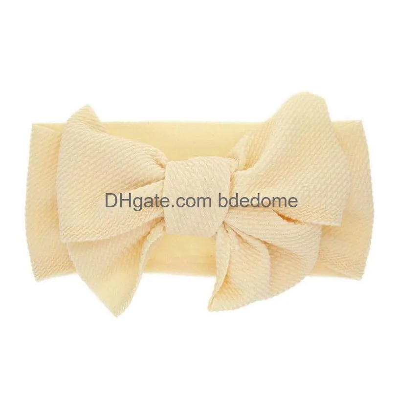 update cute big bow hairband baby children bow knot headbands wide elastic knot hair bands baby hoods toddler baby hair accessories drop