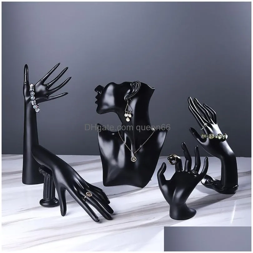 Mannequin Hand Resin Jewelry Organizer Rings Bracelet Bangle Holder Display