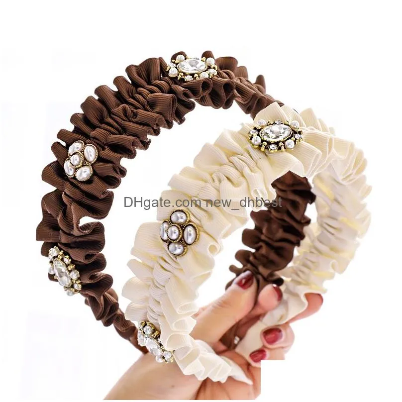 personalized women girls cute folds simple hairbands sweet headband hair hoops hairband fashion hairs accessories