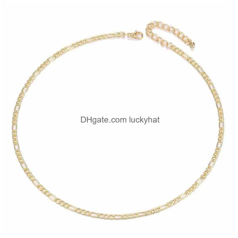 personalized chains necklace men stainless steel sliver gold color long necklaces jewelry gift