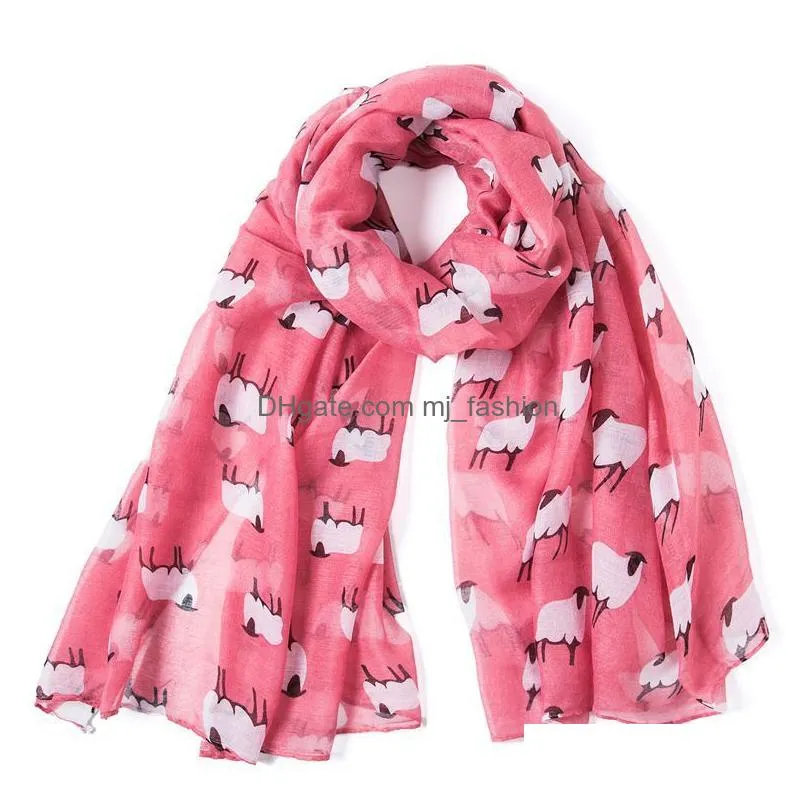 fashion summer women scarf bohemia animal sheep beach hijab shawls and wraps female designer