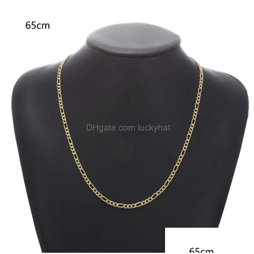 personalized chains necklace men stainless steel sliver gold color long necklaces jewelry gift