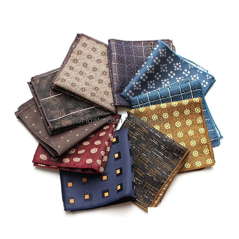 vintage casual formal suit square towel handkerchief for mens polyester small handkerchiefs pocket towels neck scarf