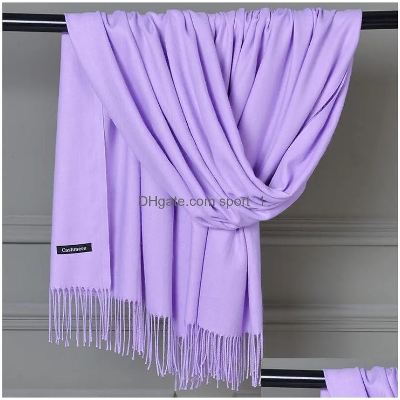 fashion women solid color cashmere scarves with tassel lady winter autumn long scarf thinker warm female shawl