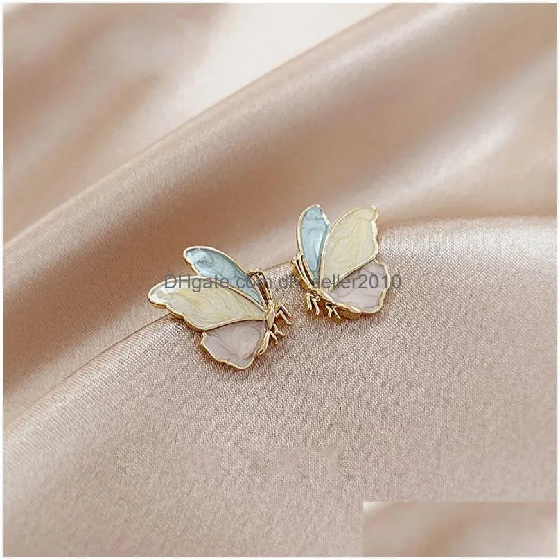 vintage geometric round zircon pearl stud for women simple small cute earring korean jewelry gift