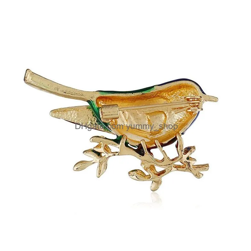 creative enamel pins bird brooches fashion cute animal brooch unisex women men jewelry colorful style gift