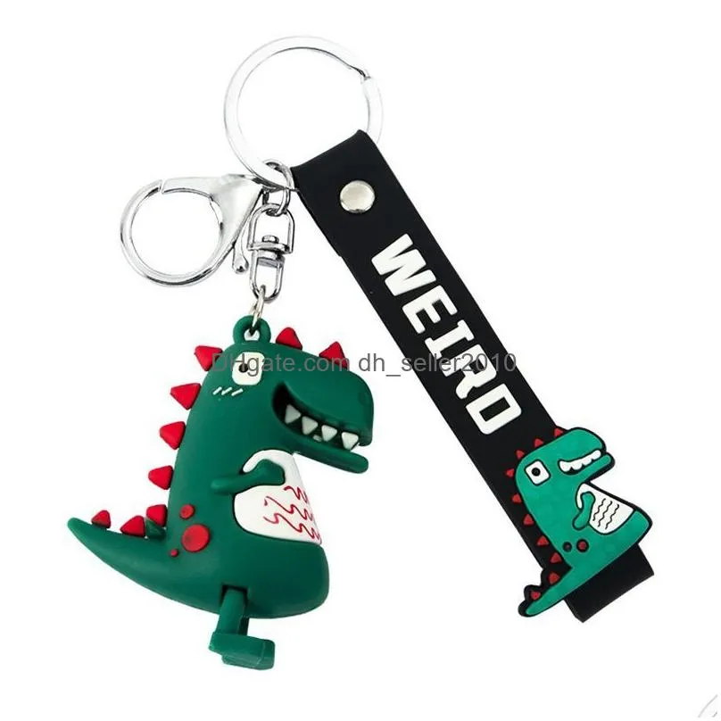 creative fashion cute dinosaur keychain key ring cartoon animal key chain car bag pendant key ring gift for girls