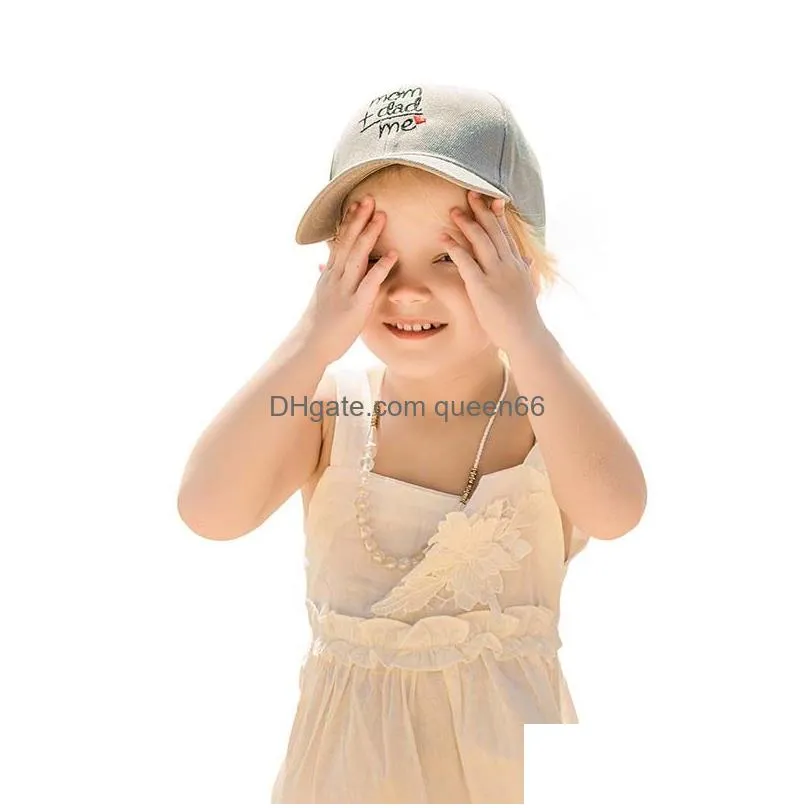 casual summer autumn baseball cap childrens hat for lovely baby cotton breathable kids girl boy caps letter embroidery