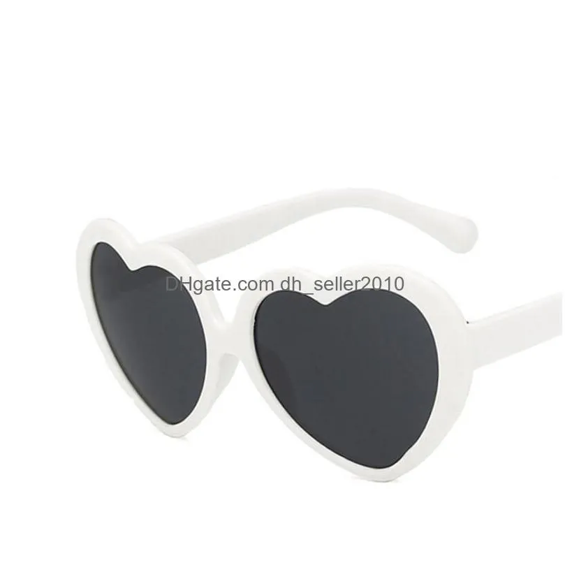 fashion street trends heart shaped kid sunglasses children retro cute sun glasses frame girls boys baby eyeglasses