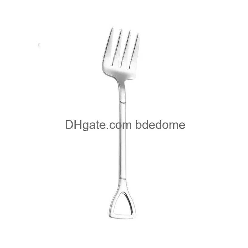 update coffe spade spoon fork food grade 304 stainless steel coffee spoon stirring spoons home kitchen dining flatware tableware forks drop