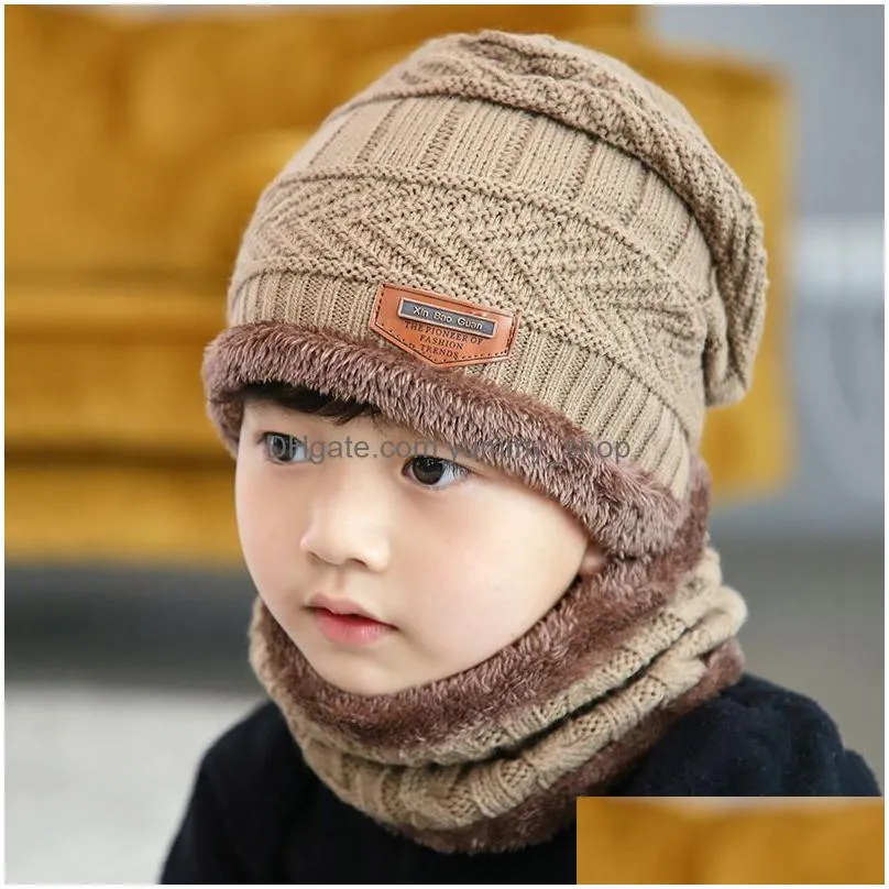 baby children hat scarf caps for boy girl cotton spring autumn winter children beanies kids p ography props