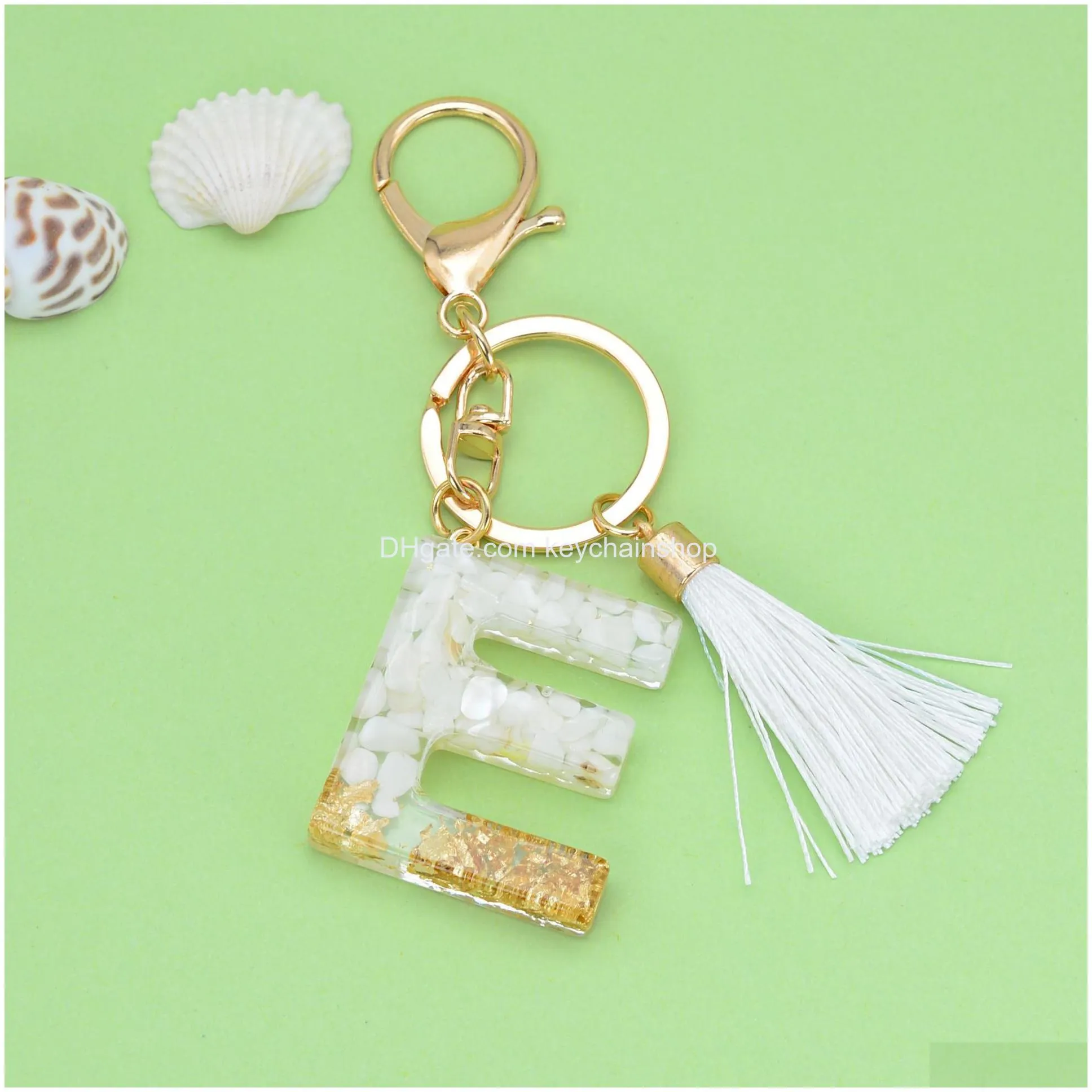 keychains accessories party favor for women and girls alphabet charms initial keychain with letters