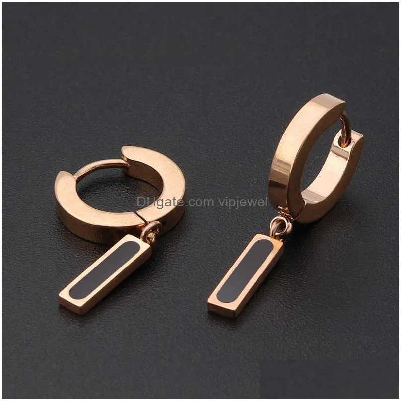 hiphop stainless steel constellation symbol circle hoop earrings for women men gold color fashion jewelry wholesale 1 pair