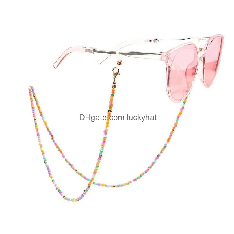 fashion womens beaded eyeglass glasses chain bohemian butterfly pearl metal sunglasses lanyards eyewear cord holder neck strap