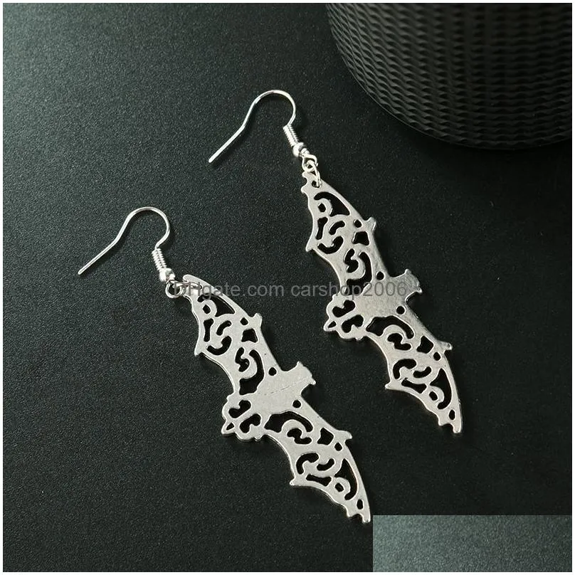 punk halloween vintage skeleton skull charm dangle earrings for women jewelry party gifts