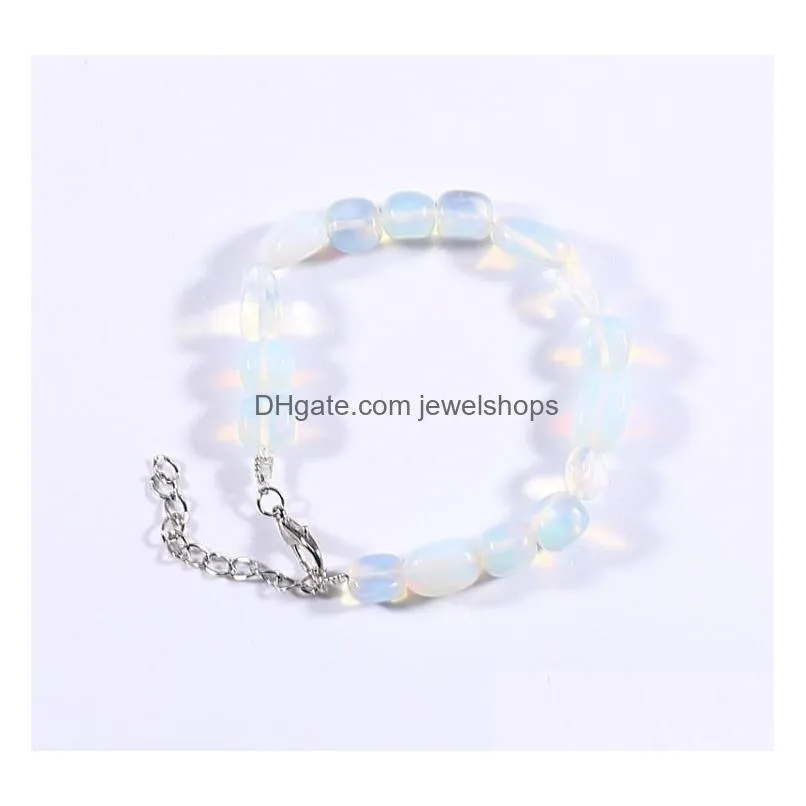 women gravel beaded strands bracelet crystal handmade fashion bracelets irregular colored gravel hand ornaments string jewelry