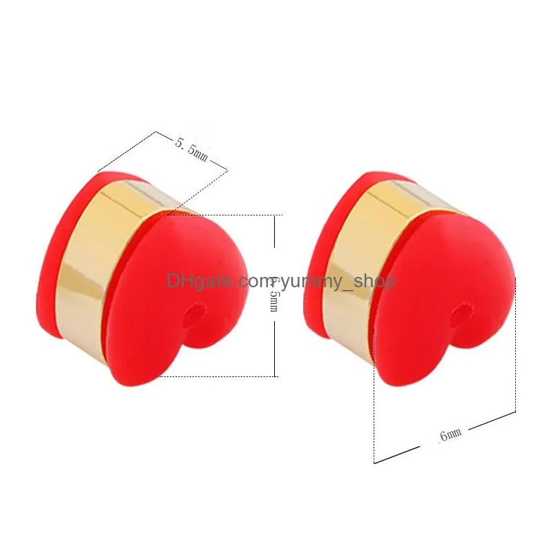 classic heart soft silicone stainless steel earring ear plug for women men diy parts jewelry accessories