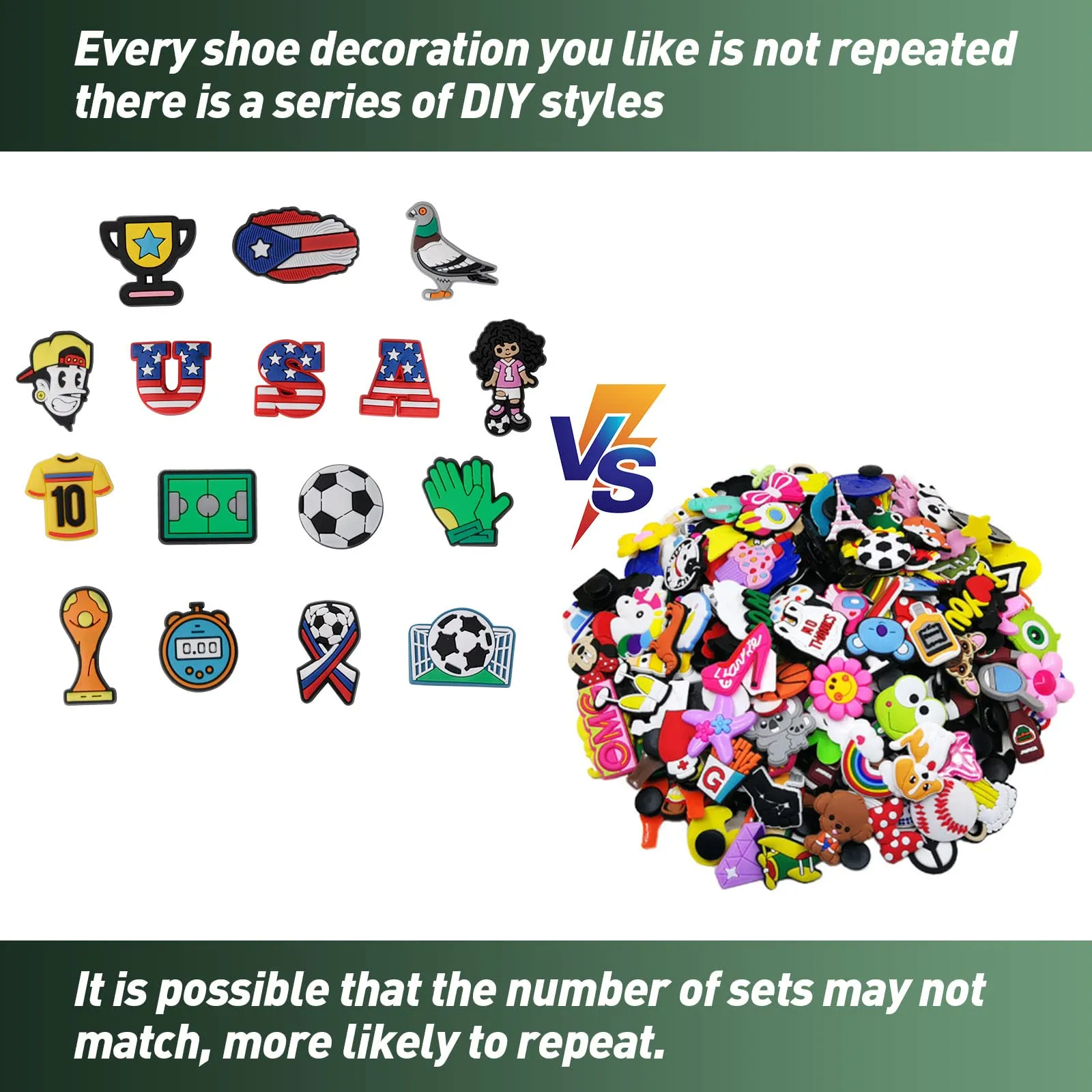 fseles sports shoe charms teens soccer theme diy shoe decoration charms for kids boy girl and party birthday gifts