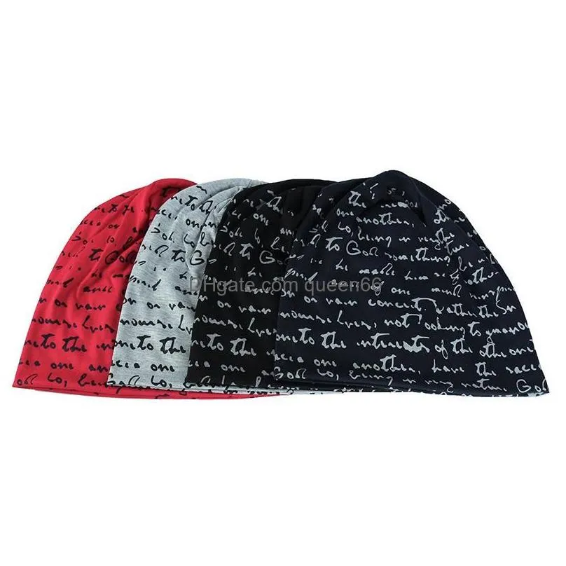 fashion hip-hop cap ladies uni outdoor women men letter skull beanie female hat adult warm casual spring autumn hats