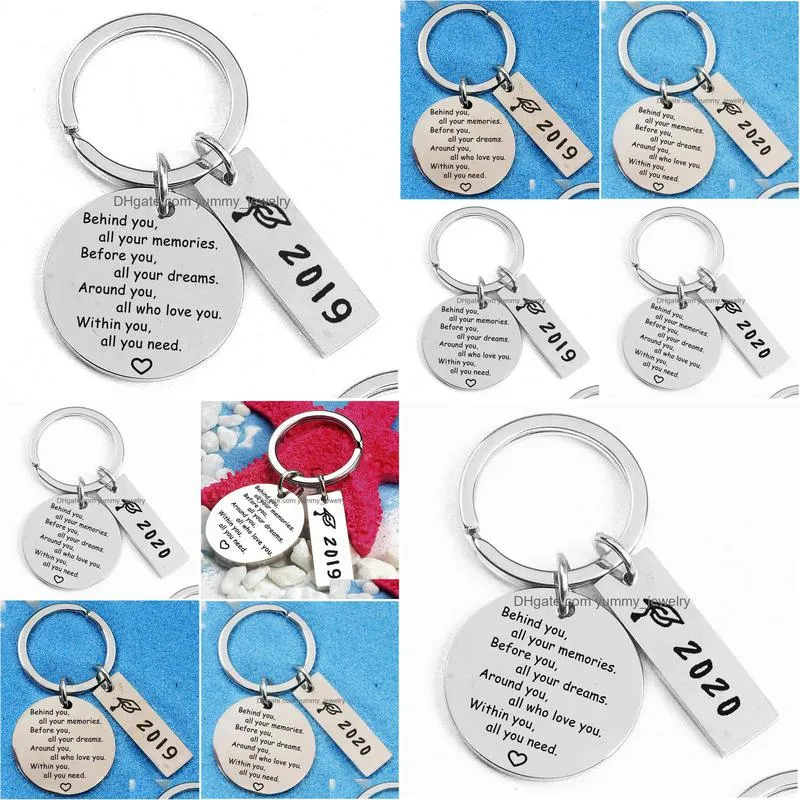 2020 graduation gift stainless steel key buckle self-improvement correct energy behind you all you...