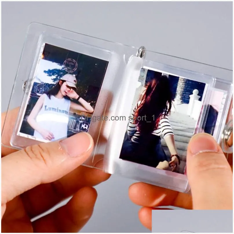 mini p o album key rings small instant picture albums pendant id pictures storage interstitial pocket keyring lover memory gift