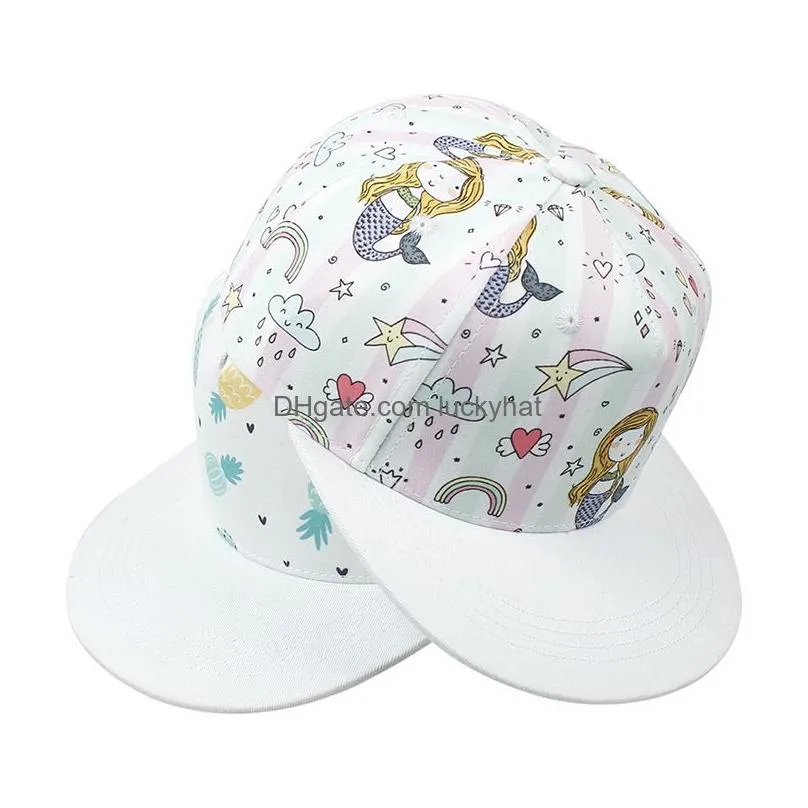 baby baseball cap for children boy cartoon shark dinosaur printing hip hop summer sun hat boys girls hats caps