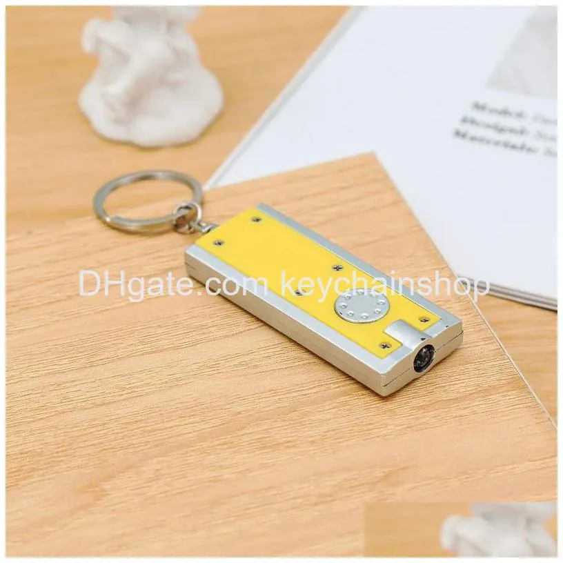 square mini led small flashlight keychain light party favor creative gift promotional electric lights