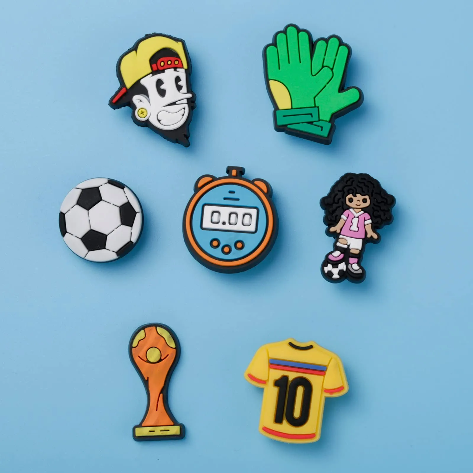 fseles sports shoe charms teens soccer theme diy shoe decoration charms for kids boy girl and party birthday gifts
