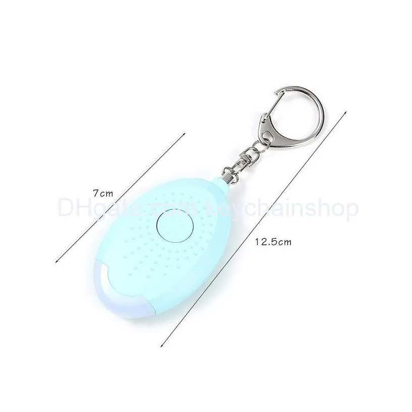 self defense personal alarm 130db egg shape girl women security alert scream loud keychain