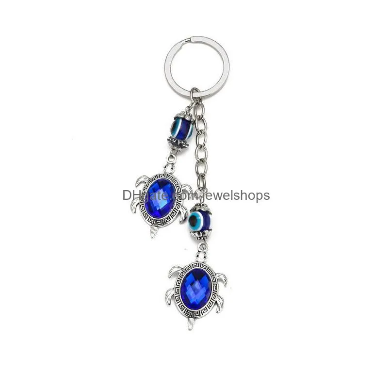 fashion animal butterfly turtle elephant evil eyes keychain glass key chain glass blue eye pendant ornament keychains