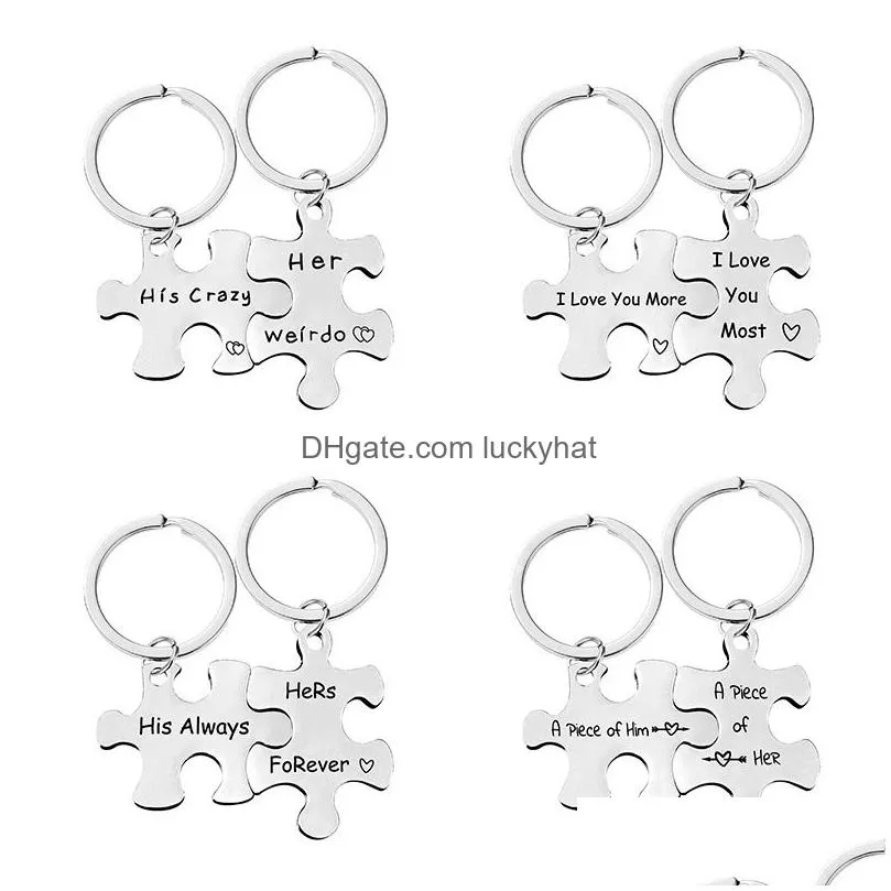 1 pair stainelss steel charm key rings family jewelry mothers fathers day gift keychain daddy mommy of an angel