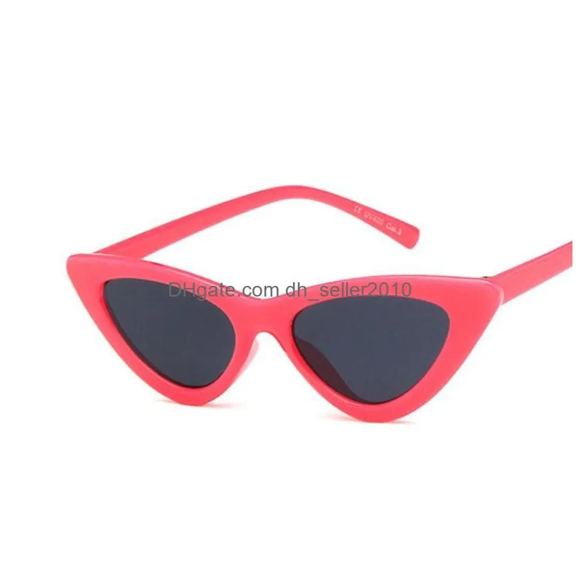 fashion small frame cat eye children sunglasses boys grils baby cateye plastic kids sun glasses child goggle cute unique uv400