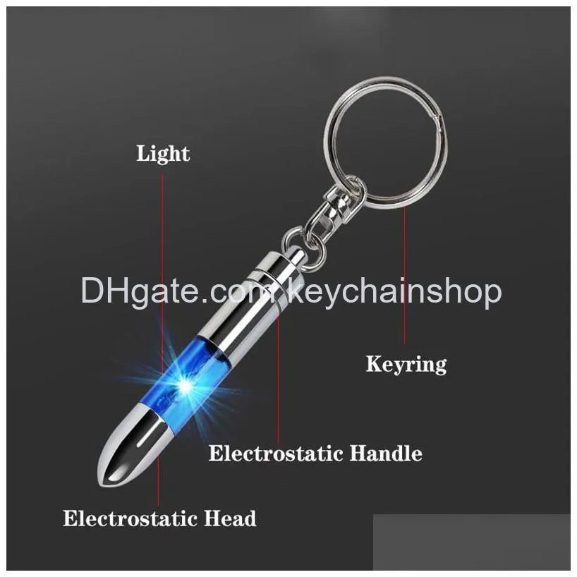 5 colors static elimination keychain static elimination bar anti-static artifact to static keychain shipping via dhs