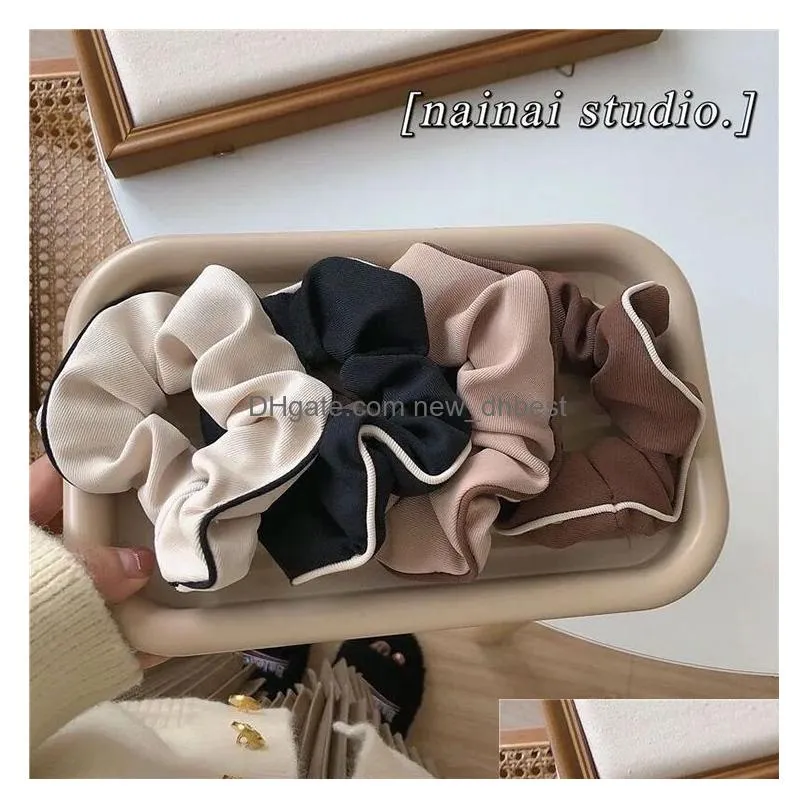 large intestine rings elastic hair bands for women girls scrunchies hairband floral cloth rubber band hair accessories