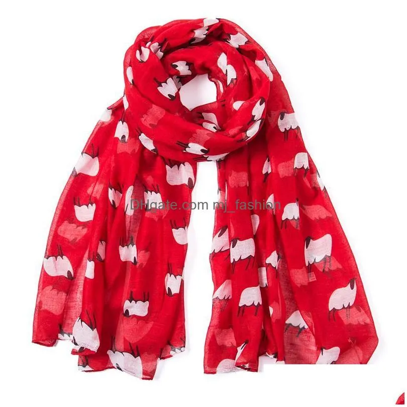 fashion summer women scarf bohemia animal sheep beach hijab shawls and wraps female designer