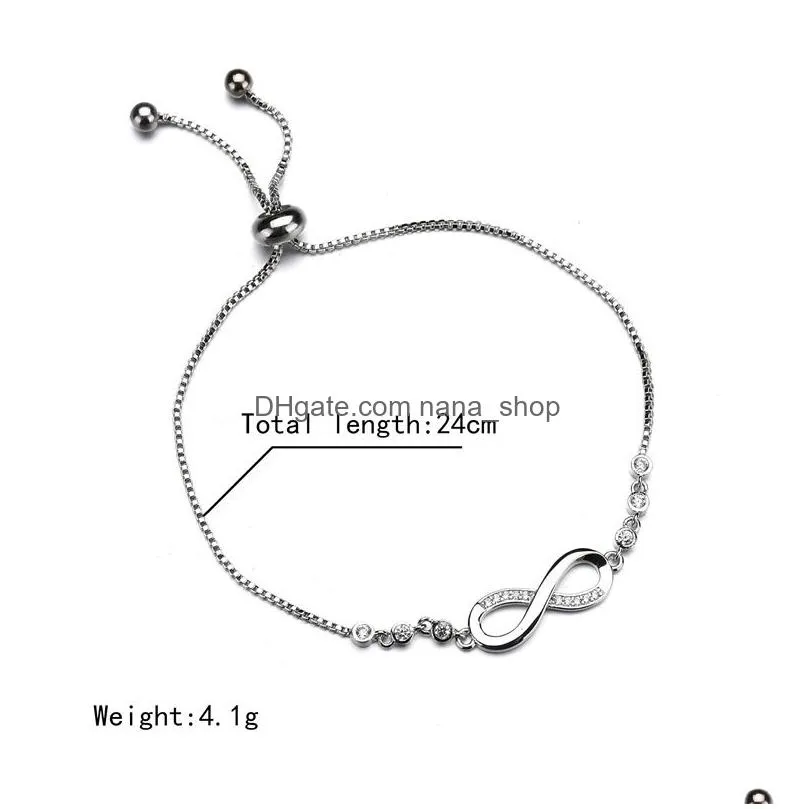 girls adjustable link chain bracelet bangle for women bar rose gold sliver color jewelry