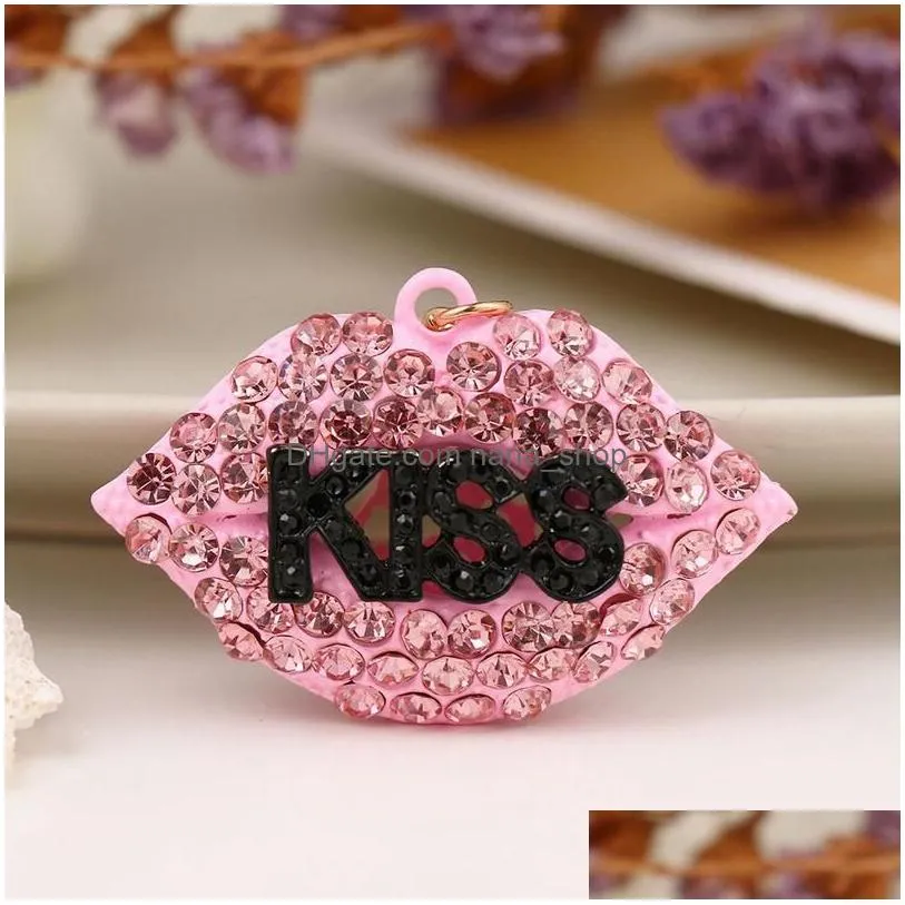 metal lips skeleton keychains men women fashion pendant keyring jewelry car key accessories halloween gift