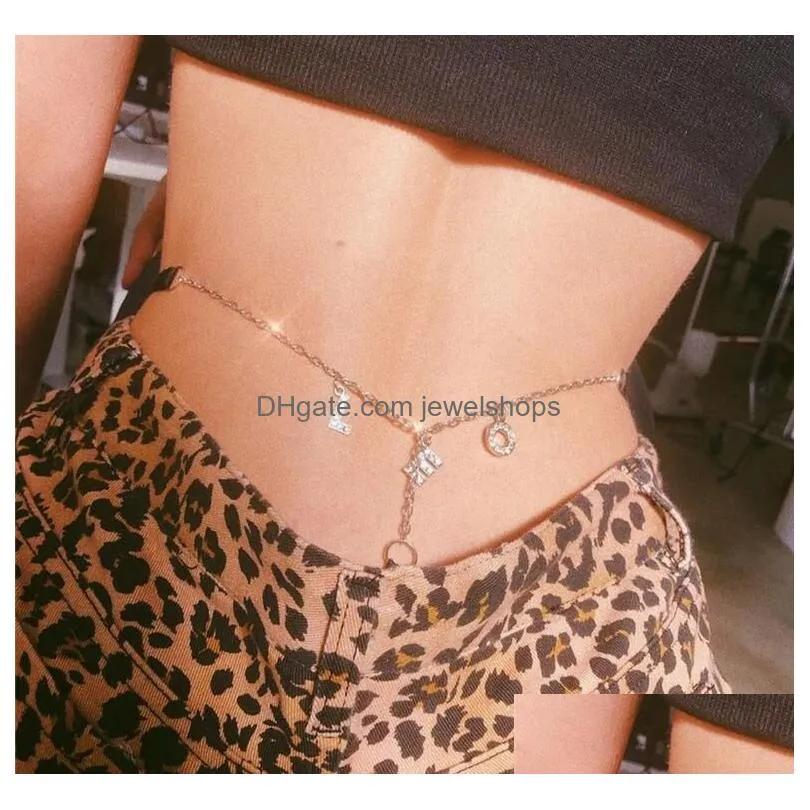 12 constellation body chain for women customized zodiac name waist chains belly personalized y body jewelry