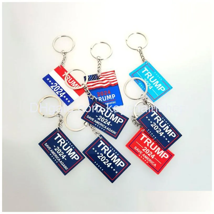 2024 us election keychain pendant home decor trump campaign slogan plastic keychain