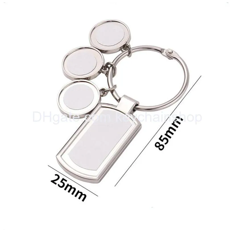 sublimation blank keychain pendant zinc alloy diy creative gift metal european and american keychains accessories wholesale