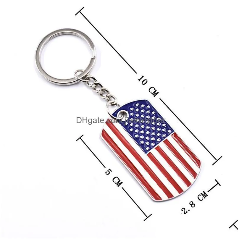 american flag creative design heart bag pendant key ring cute fashion keychain gifts accessories