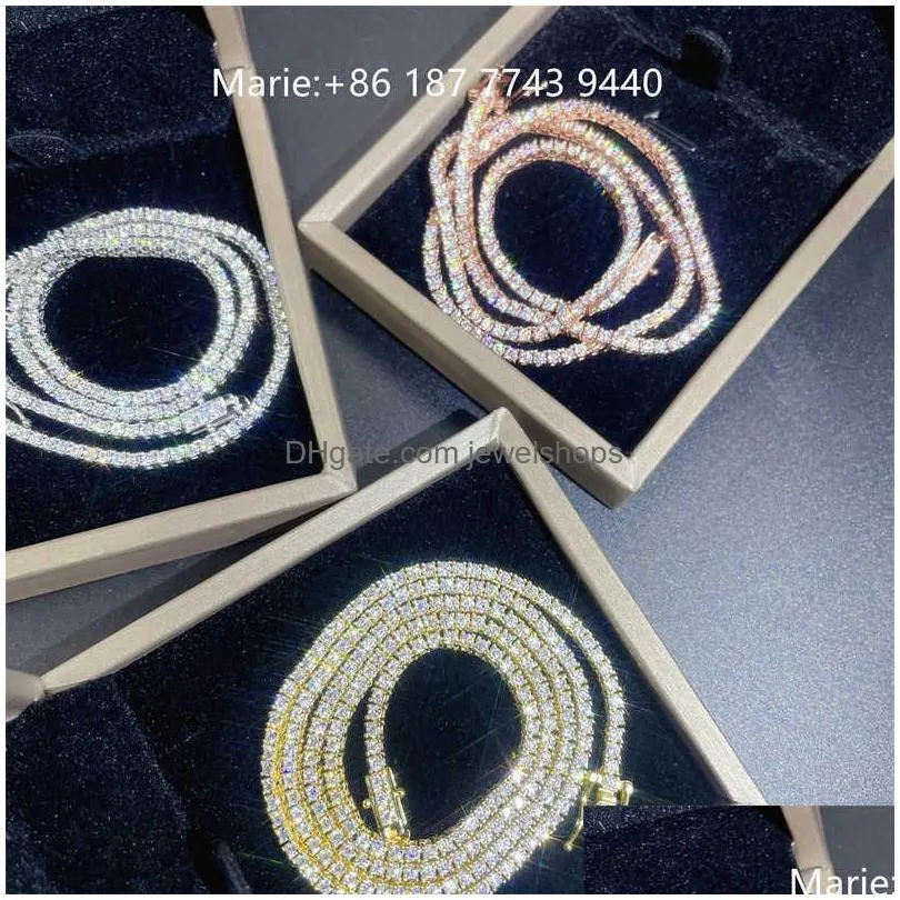 2mm wide moissanite tennis bracelet sliver tennis necklace moissanite diamond jewelry tennis chain