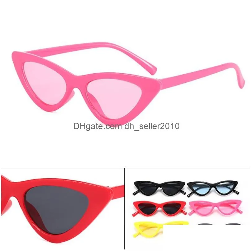 fashion small frame cat eye children sunglasses boys grils baby cateye plastic kids sun glasses child goggle cute unique uv400