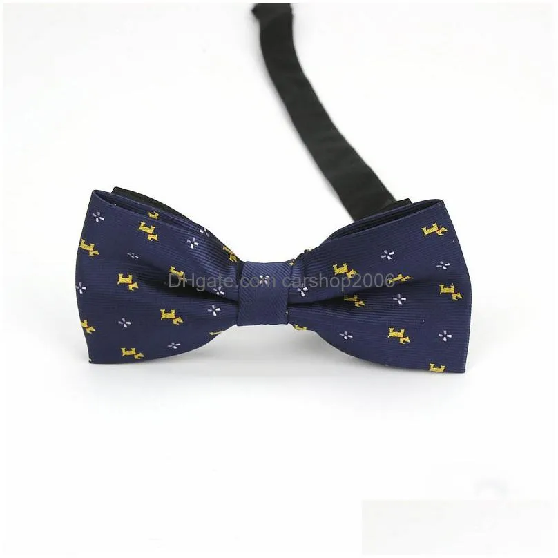 design mix colors classic bow tie floral mens bowtie polyester jacquard plaid bows male party wedding fashion accessories